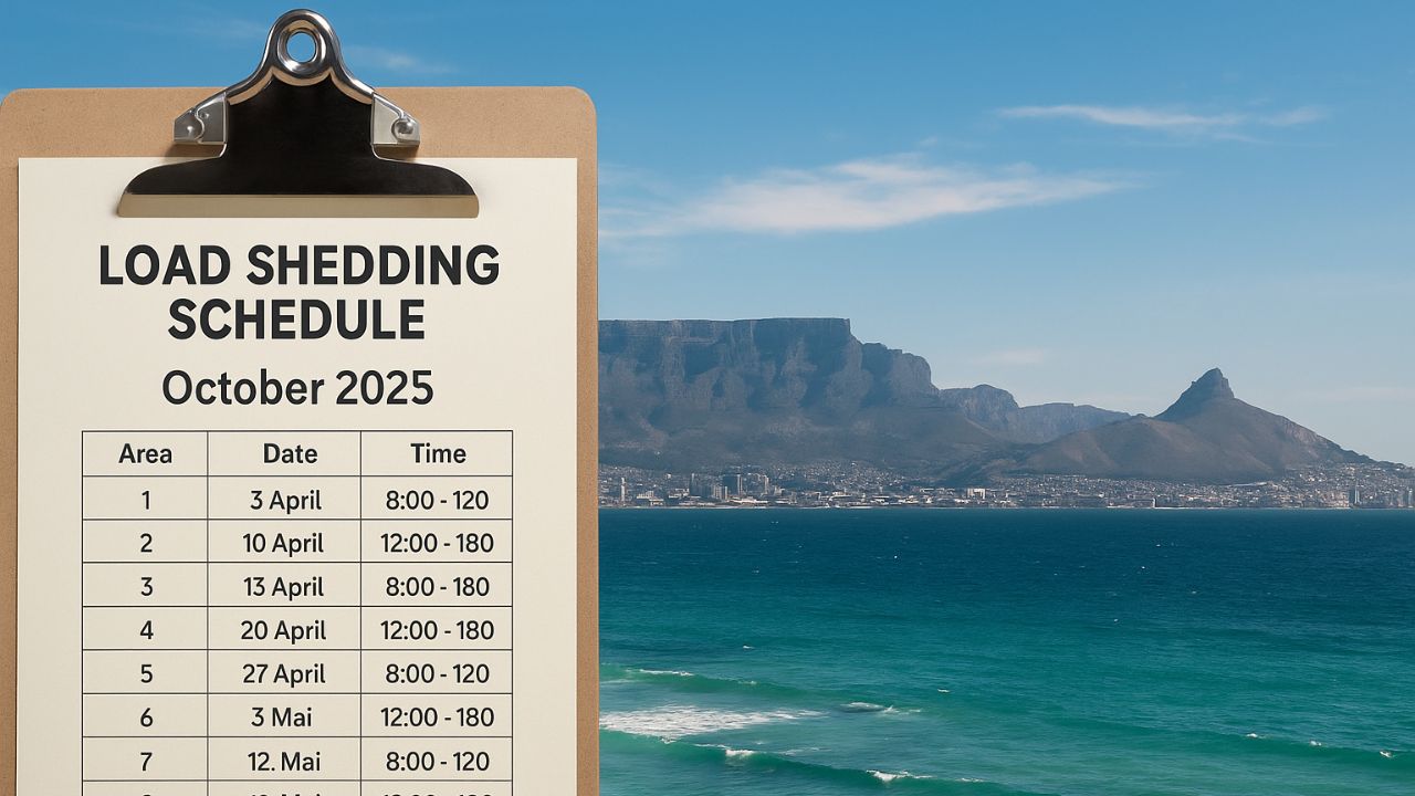 South Africa October 2025 Load Shedding Schedule Released: Area-Wise Power Outage Plan